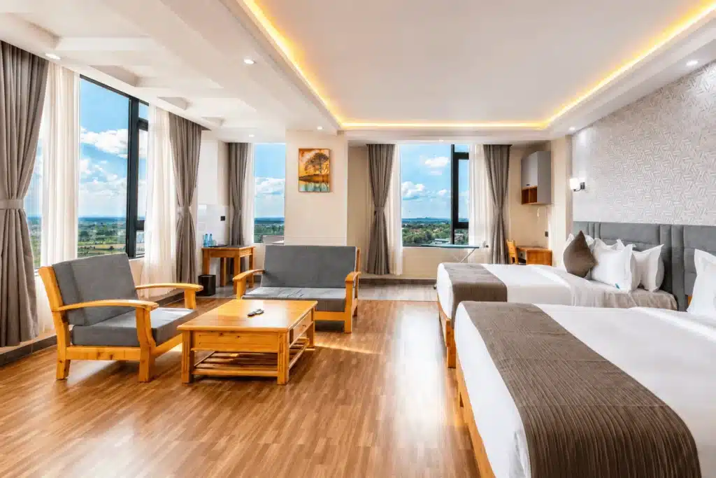 Main twin room with views
